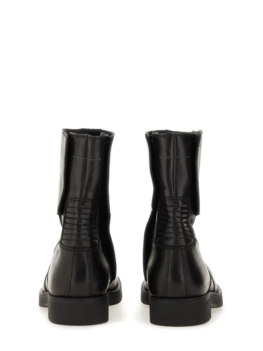 MM6 MAISON MARGIELA Leather Biker Boot