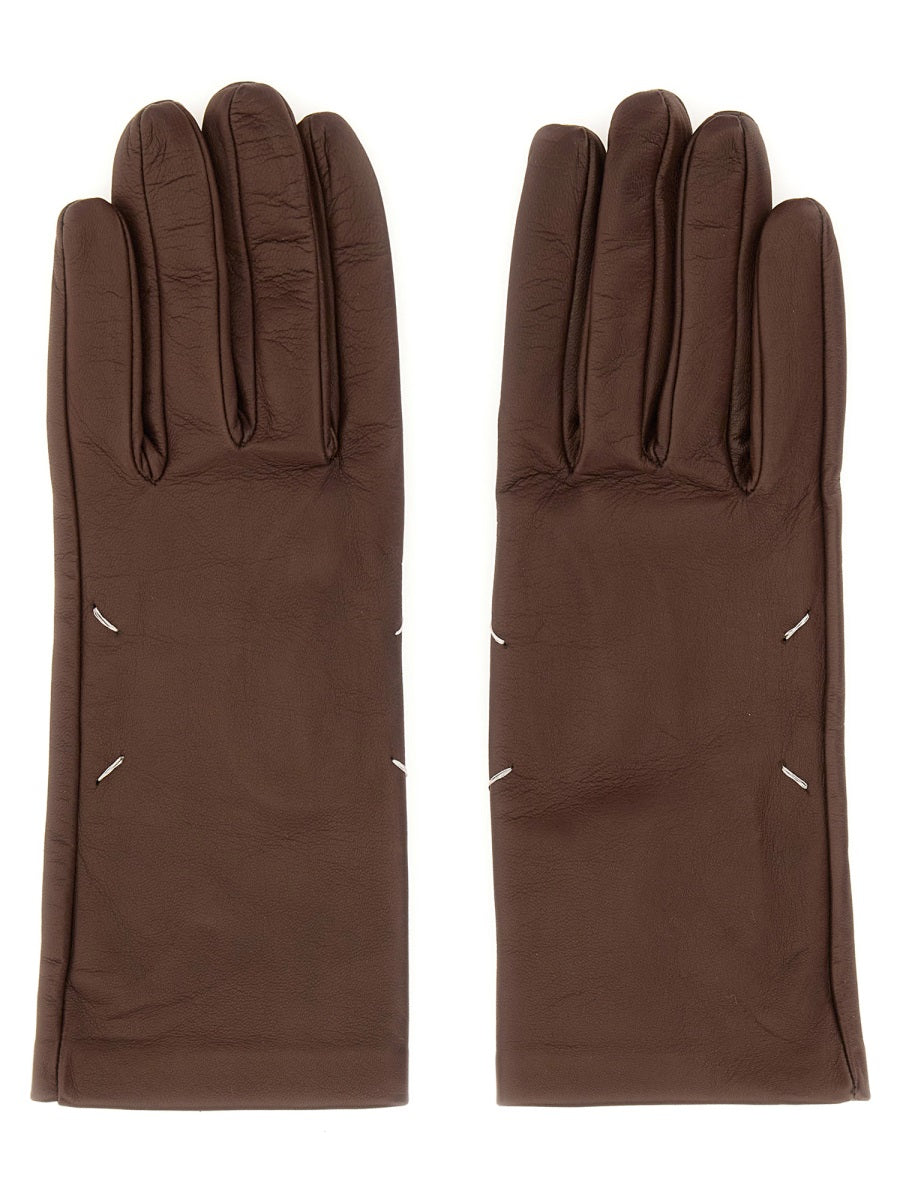 MAISON MARGIELA Elegant Leather Gloves for Women - FW25 Collection