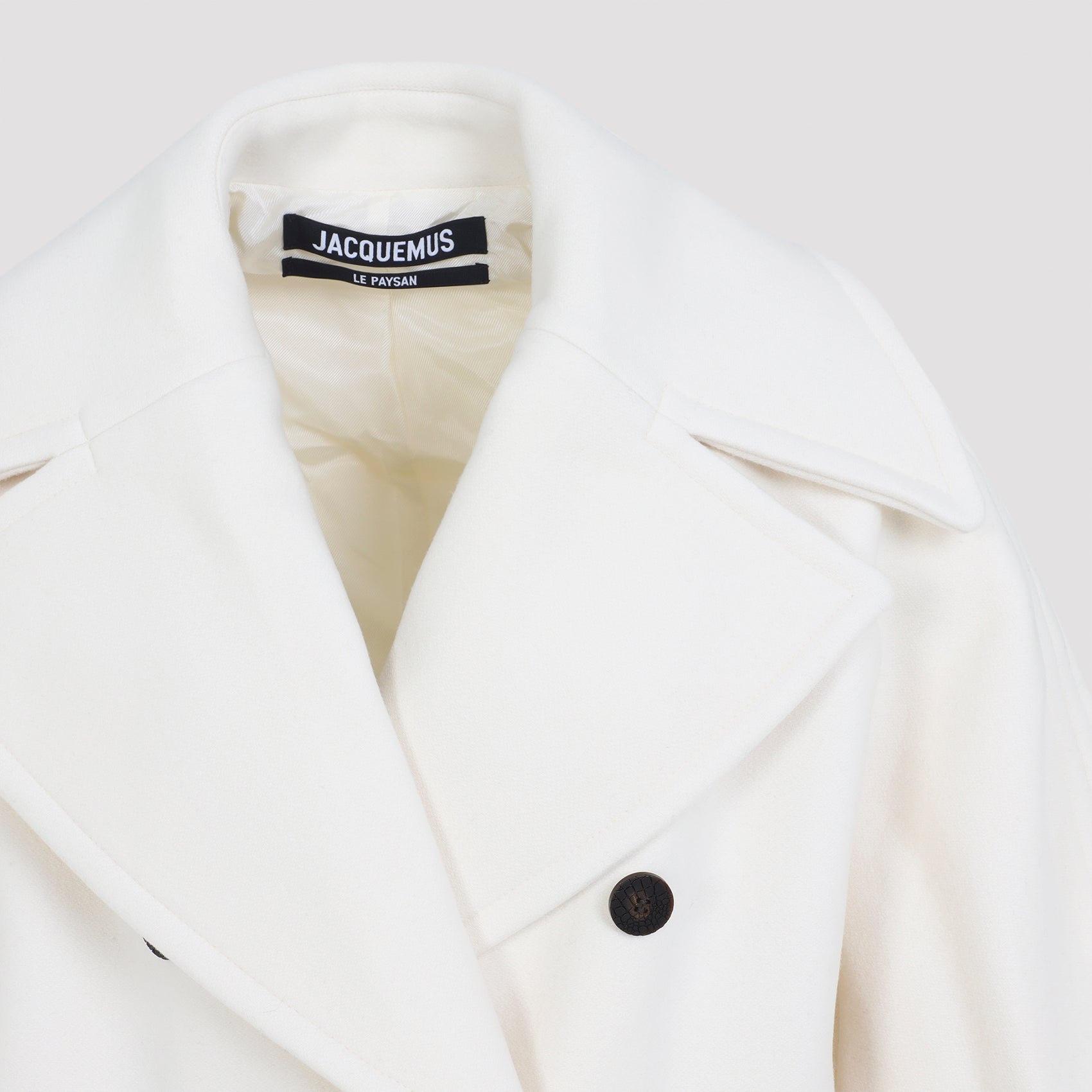 JACQUEMUS Le Caban Ovalo Double Breasted Peacoat for Men