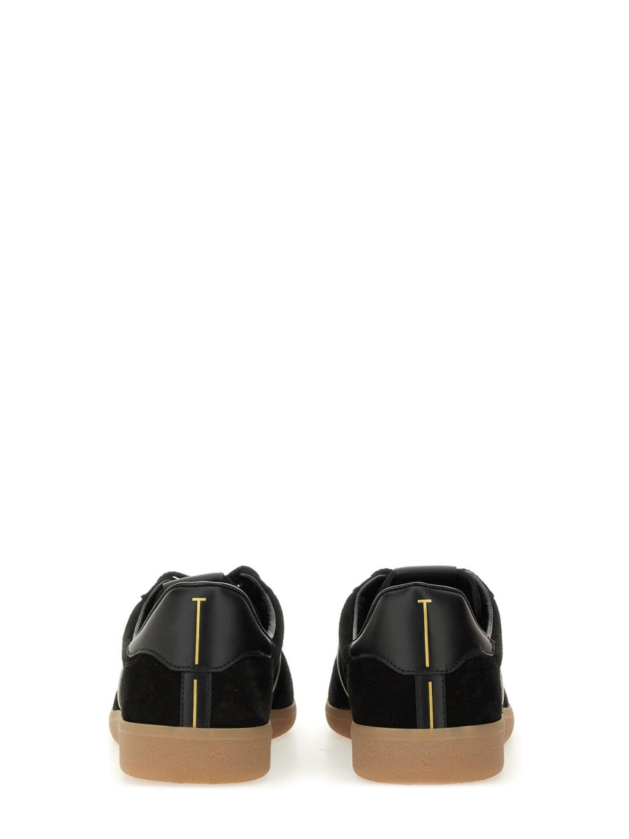 TOM FORD Leather Sneakers with Logo