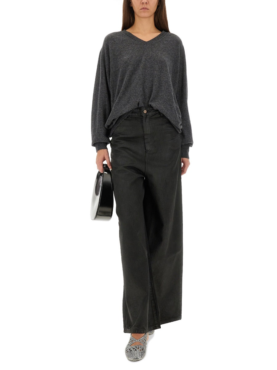 ALYSI WIDE LEG SUPER FLARE DENIM PANTS - Size 26