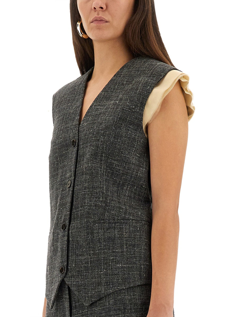 ALYSI Wool Grit Vest - Size 40