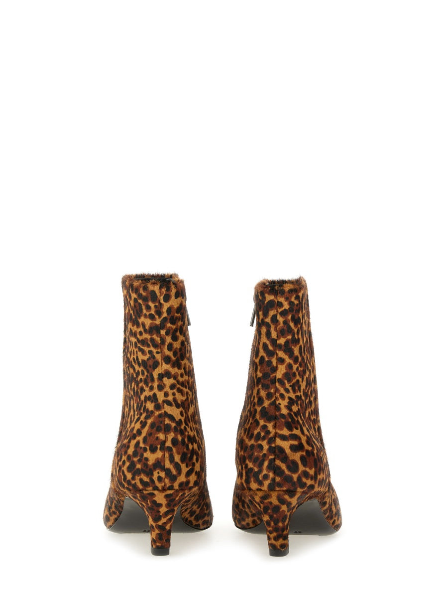 ASH Vicky 100% Leather Animalier Boots for Women