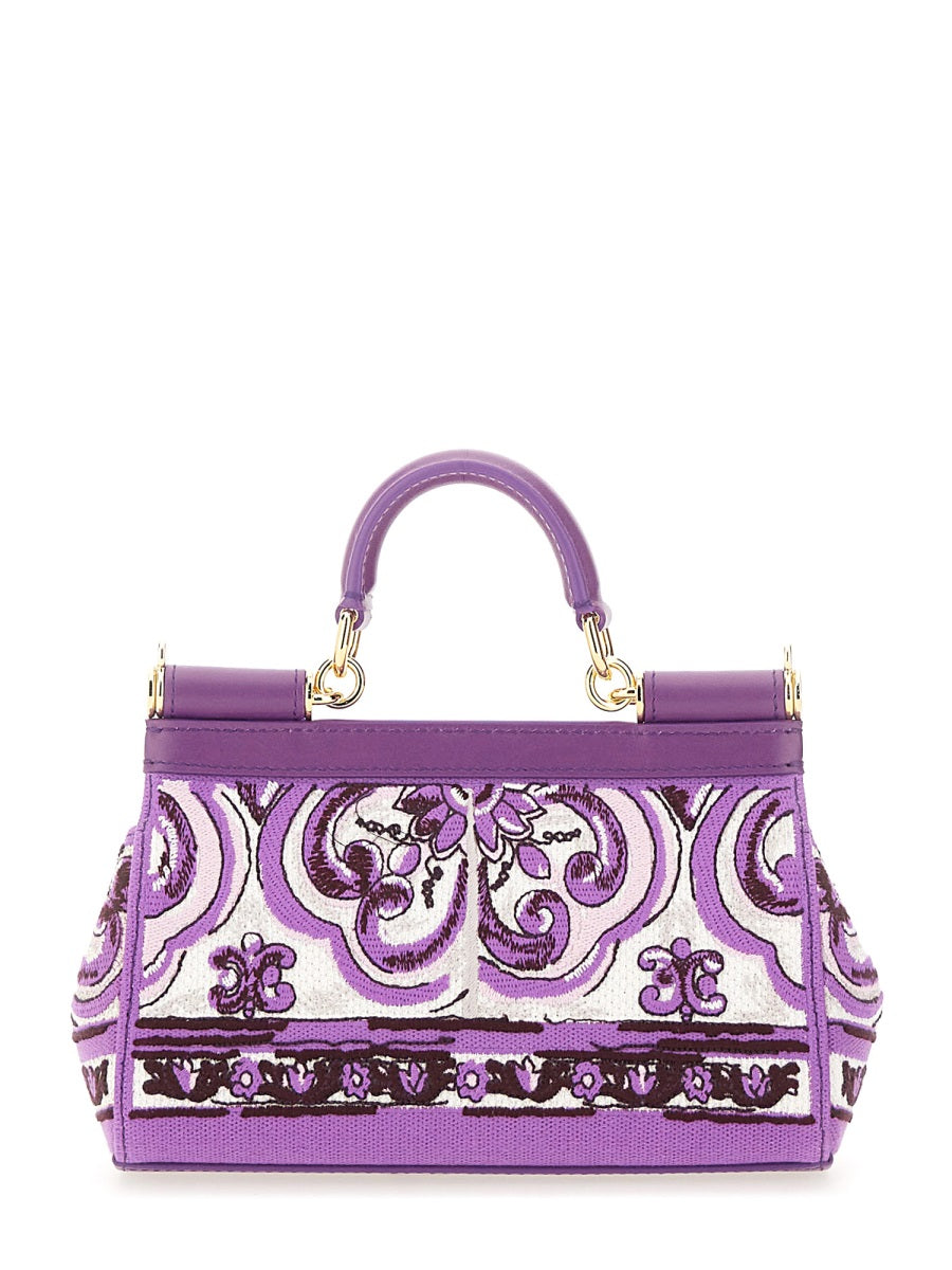 DOLCE & GABBANA Mini Handbag 'Sicily' in Luxurious Fabric Blend