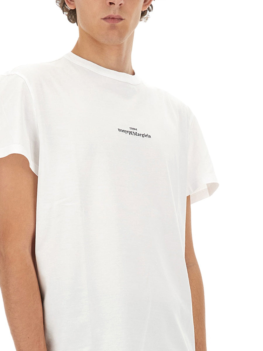 MAISON MARGIELA Distorted Logo T-Shirt - Size 48 IT
