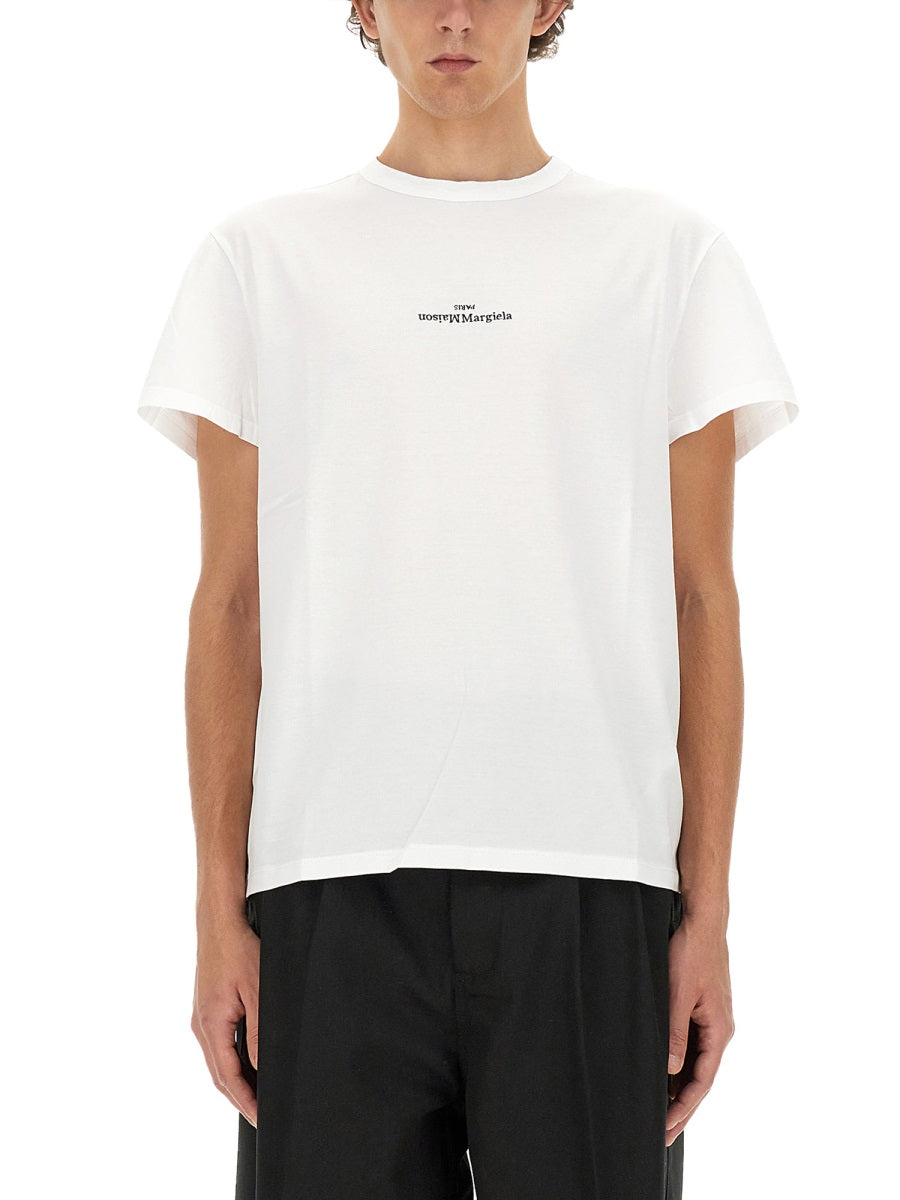 MAISON MARGIELA Distorted Logo T-Shirt - Size 48 IT
