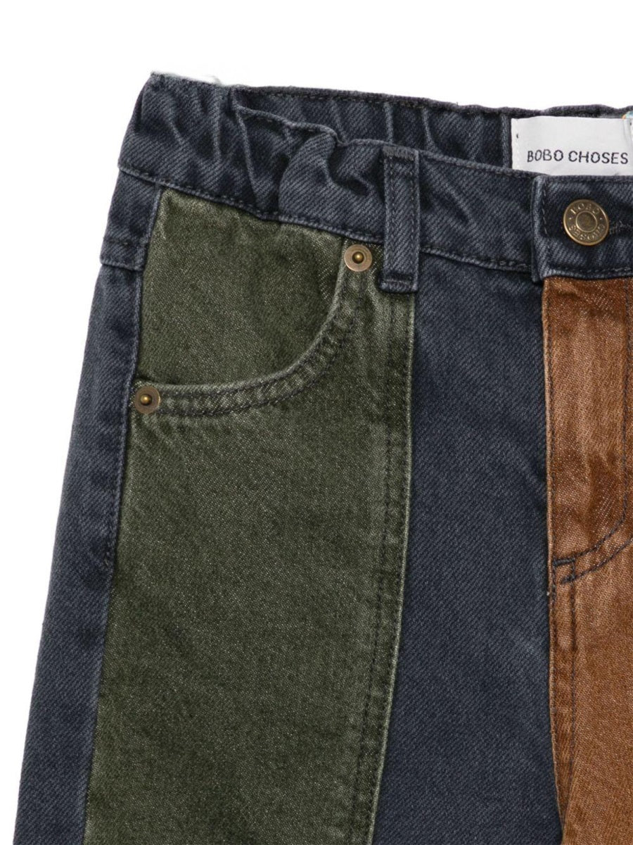 BOBO CHOSES Mini Color Block Denim Pants