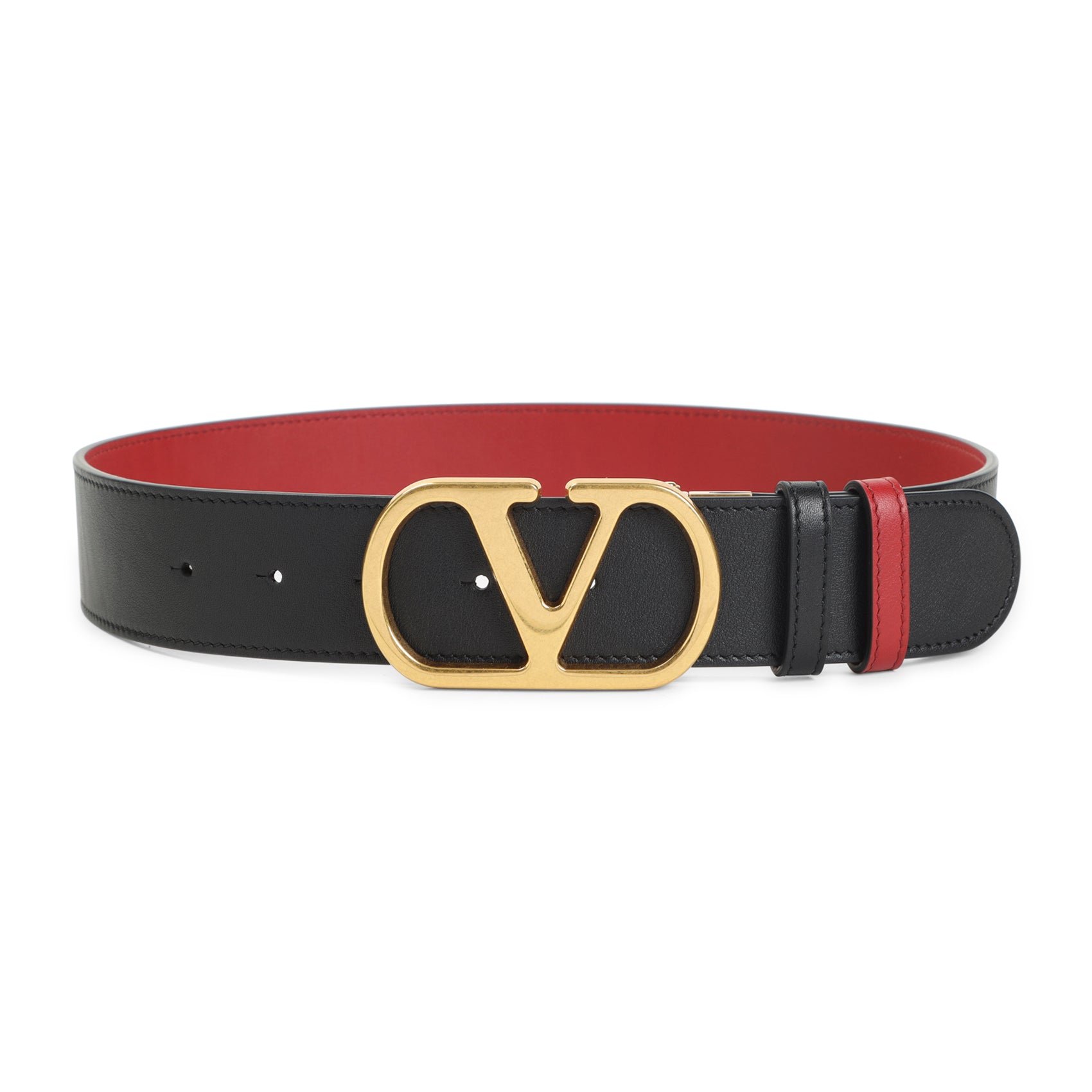 VALENTINO GARAVANI Reversible Leather Belt H 4cm for Men