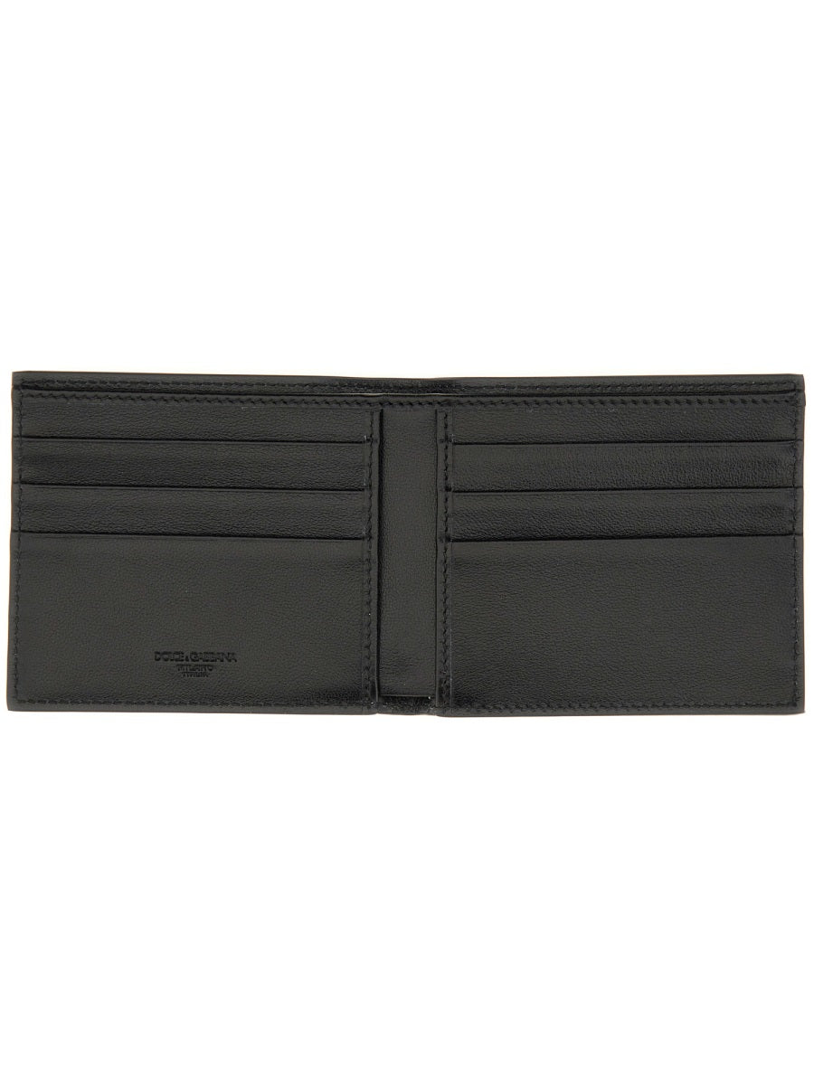 DOLCE & GABBANA Calfskin Leather Bifold Wallet