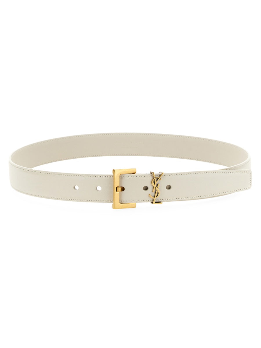 SAINT LAURENT Monogram Belt - 3 cm Width