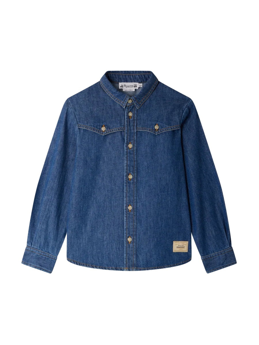BONPOINT Mini Jared Cotton Shirt for Boys - Fall/Winter 2025