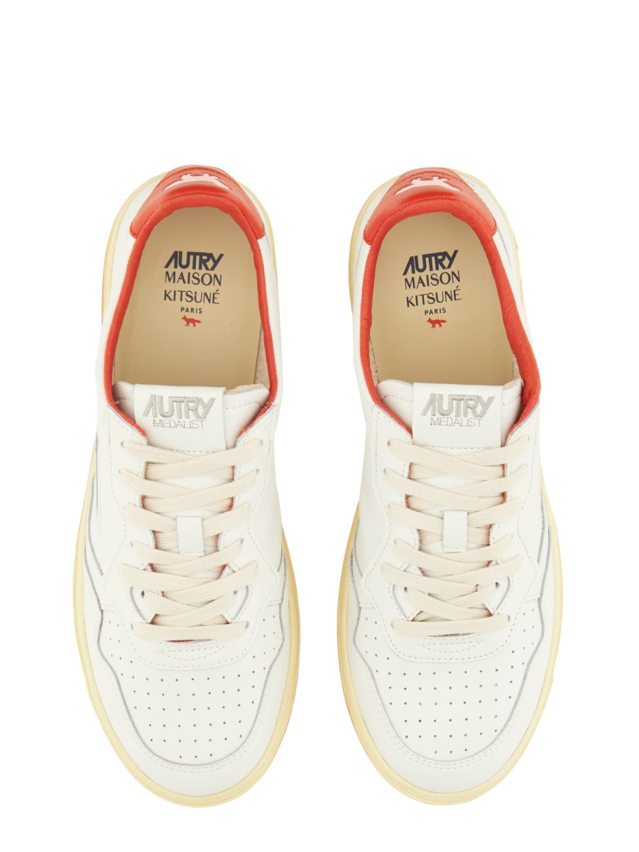 AUTRY X MAISON KITSUNÉ Men's Low Top Leather Sneaker