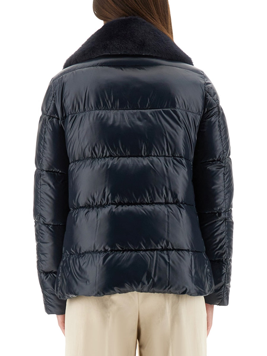HERNO Stylish Down Jacket with Lined Collar - Size 40