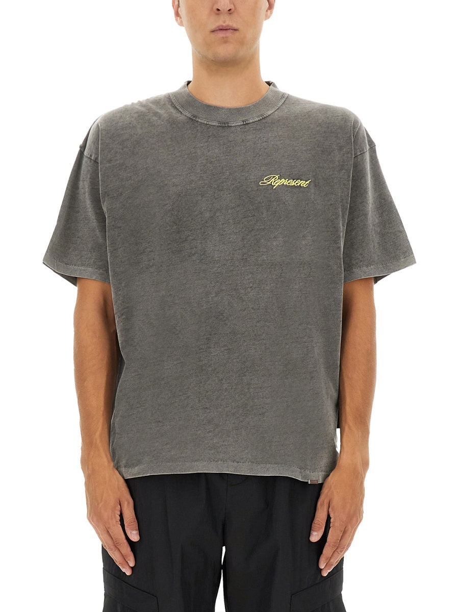 REPRESENT Script Logo T-Shirt - Size L