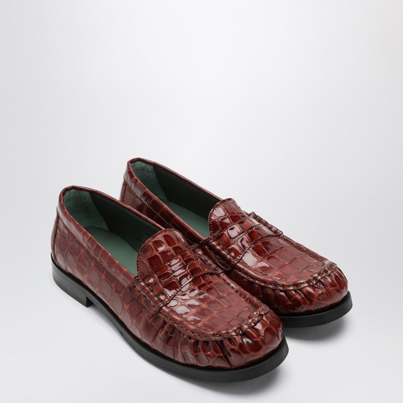 VINNYS OGEE Moccasins with Crocodile Print