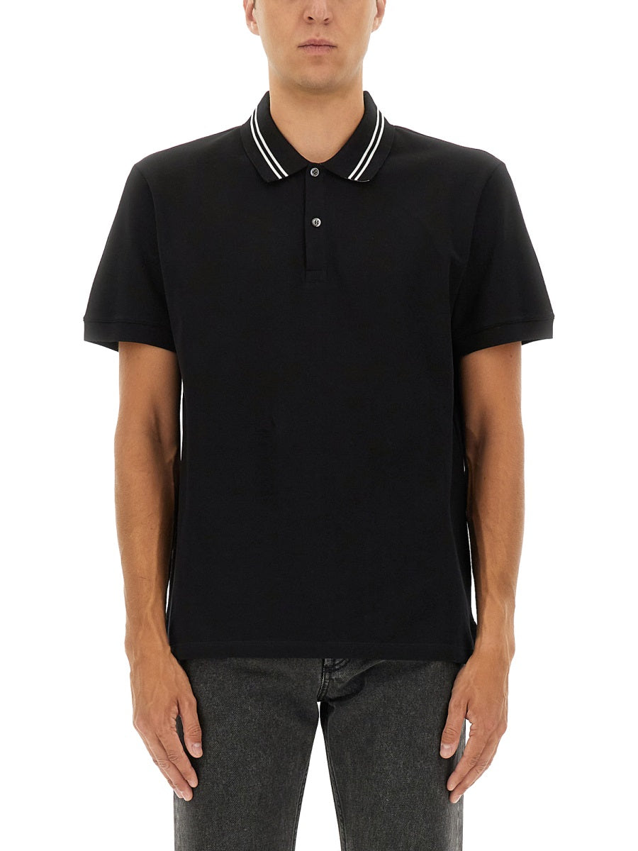 ALEXANDER McQUEEN Polo Shirt with Logo on Collar - Size L