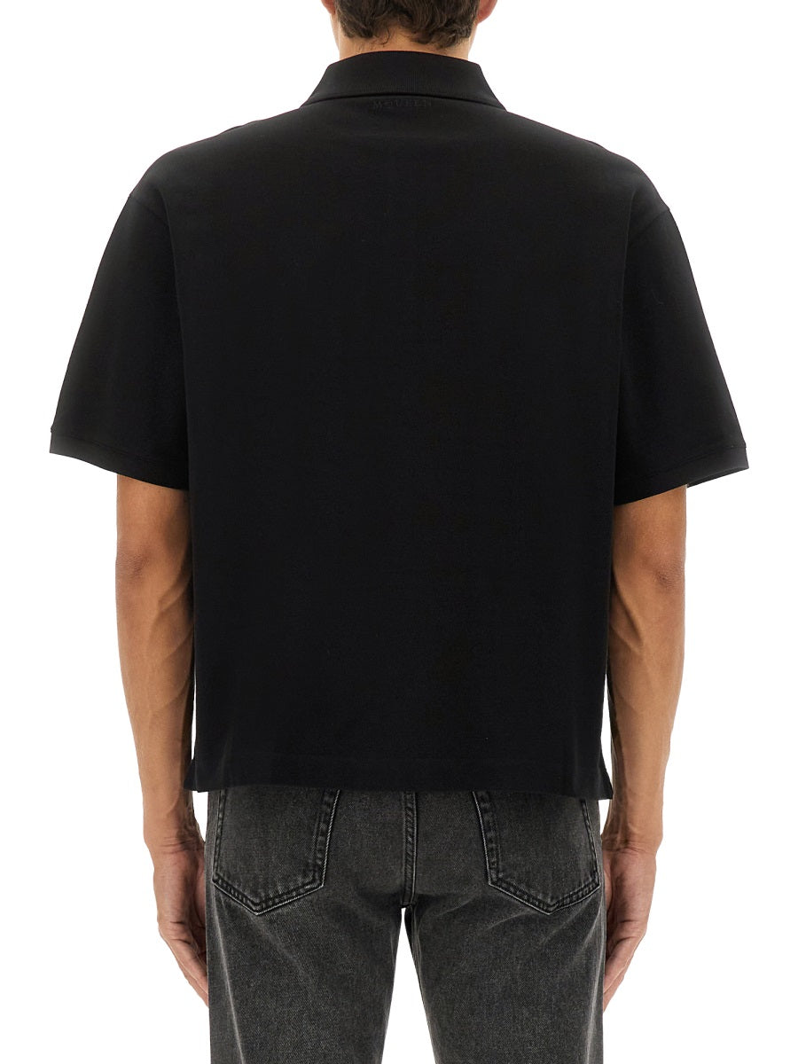 ALEXANDER McQUEEN Ceremonial Boxy Polo Shirt - Size L