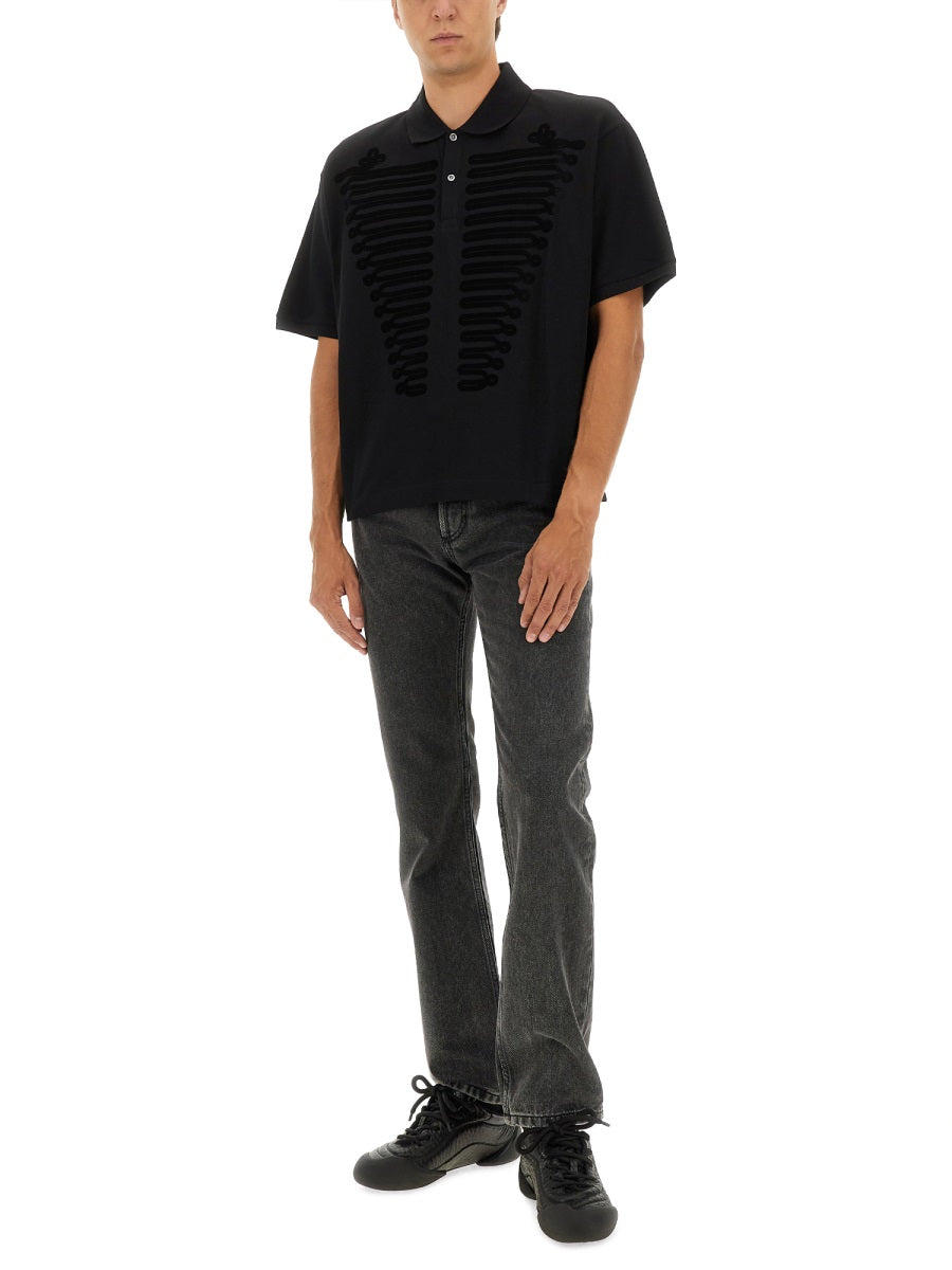 ALEXANDER McQUEEN Ceremonial Boxy Polo Shirt - Size L