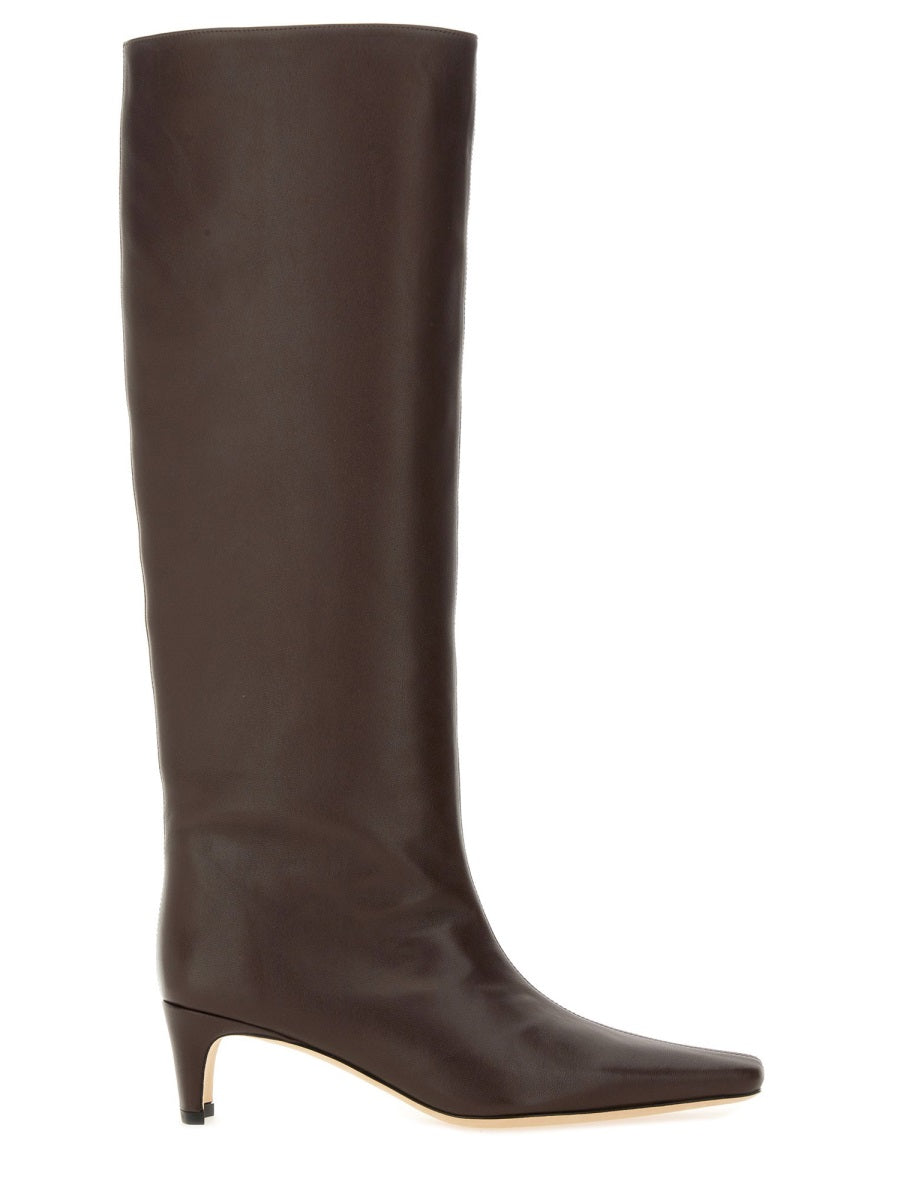 STAUD Elegant Leather Boot for Women - FW25