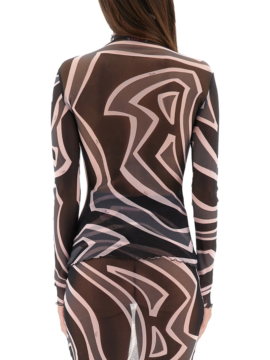 PUCCI Labyrinth Print Top for Women - Size 40 IT