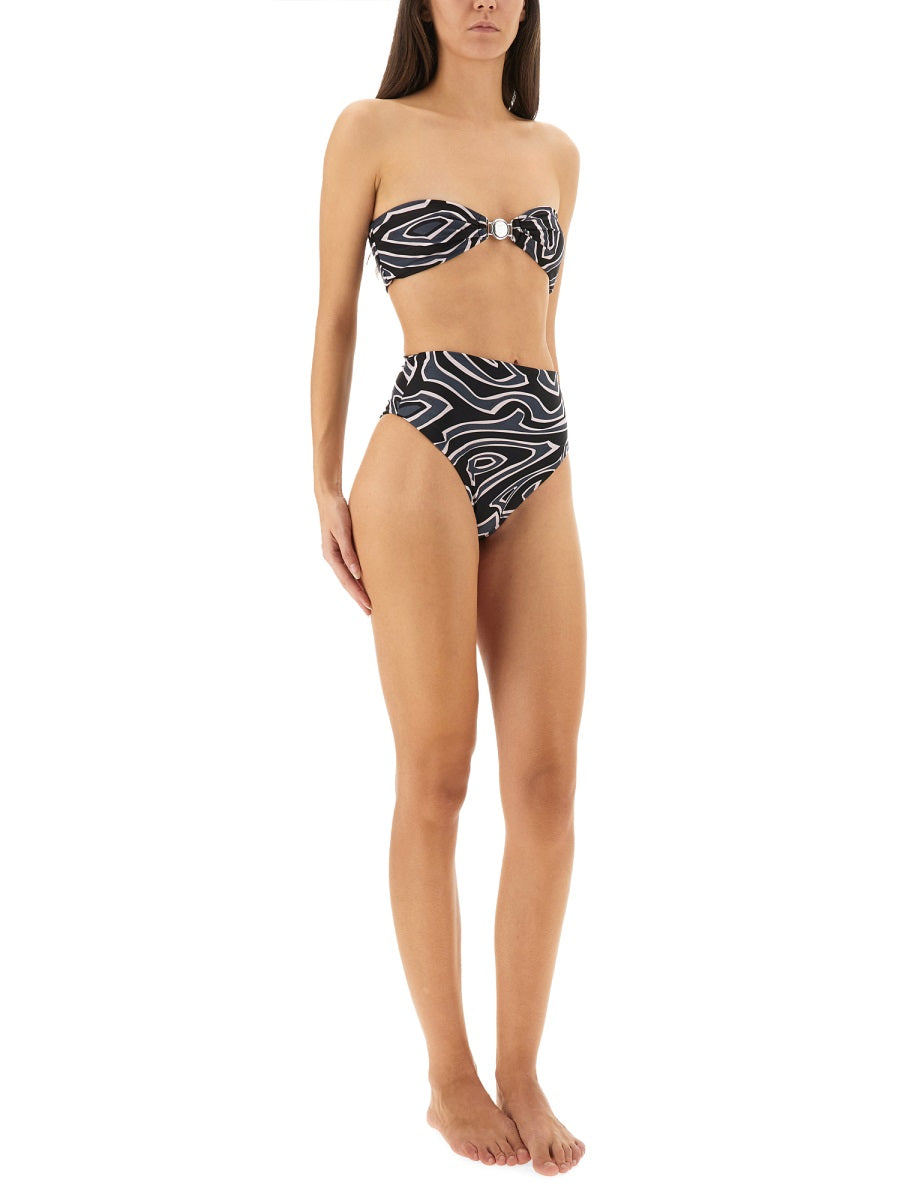 PUCCI Maze Print Bandeau Bikini Top - Size S