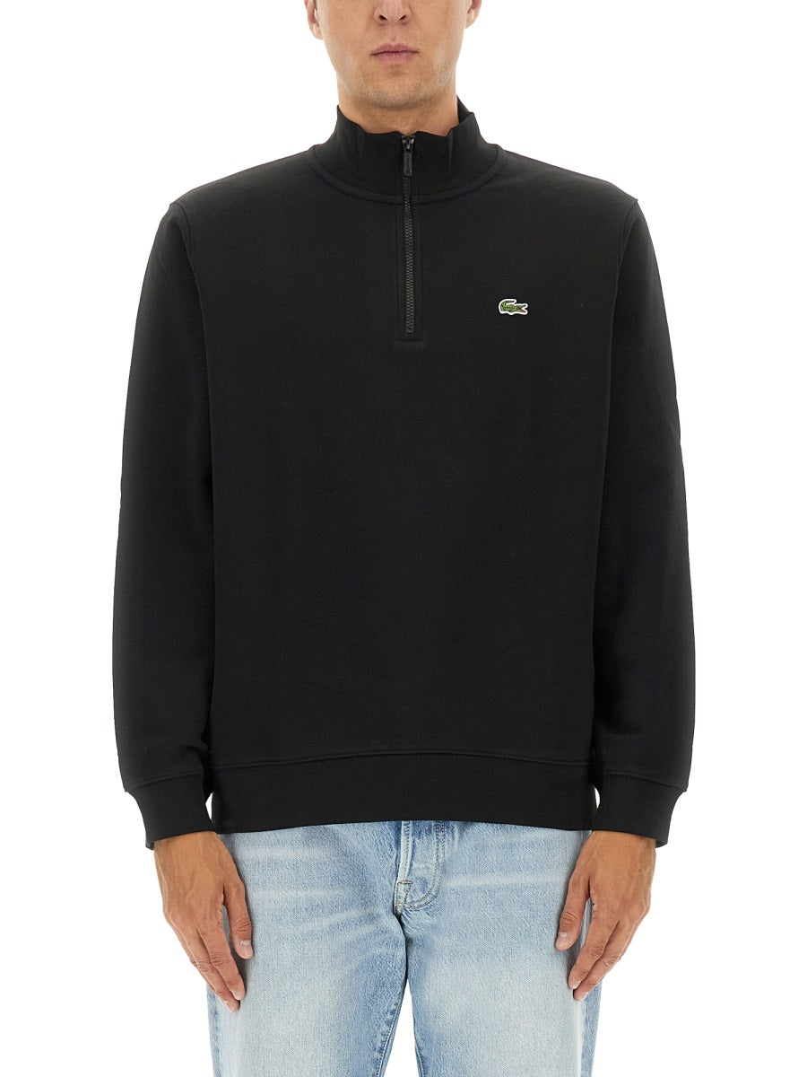 LACOSTE Men's Three-Quarter Zipper Sweatshirt Size 5