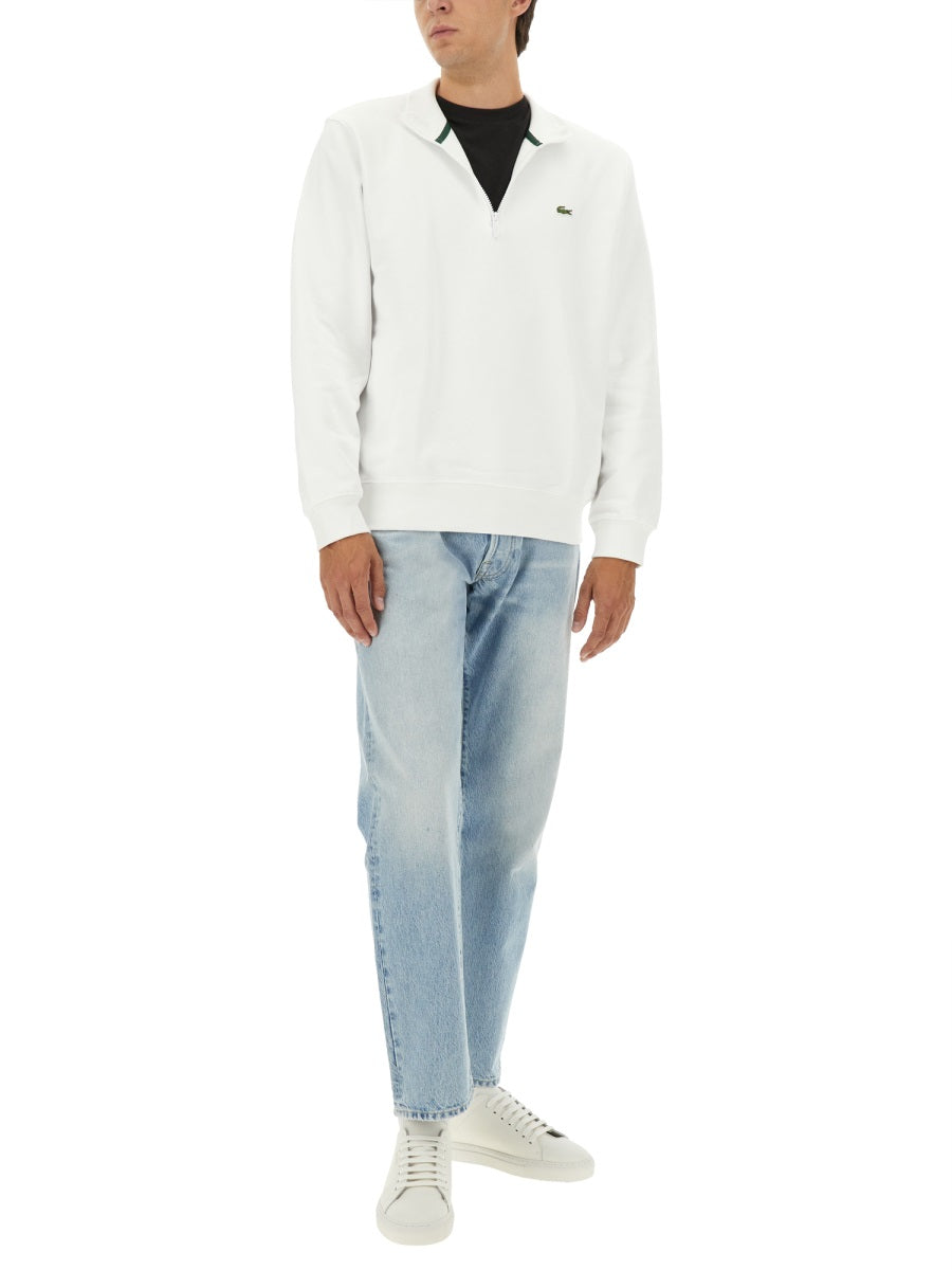 LACOSTE Three-Quarter Zipper Sweatshirt - Size 5