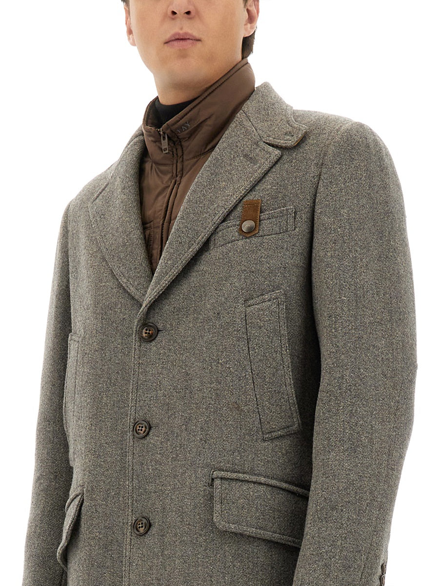 FAY Men's Wool Blend Driving Jacket - Size L