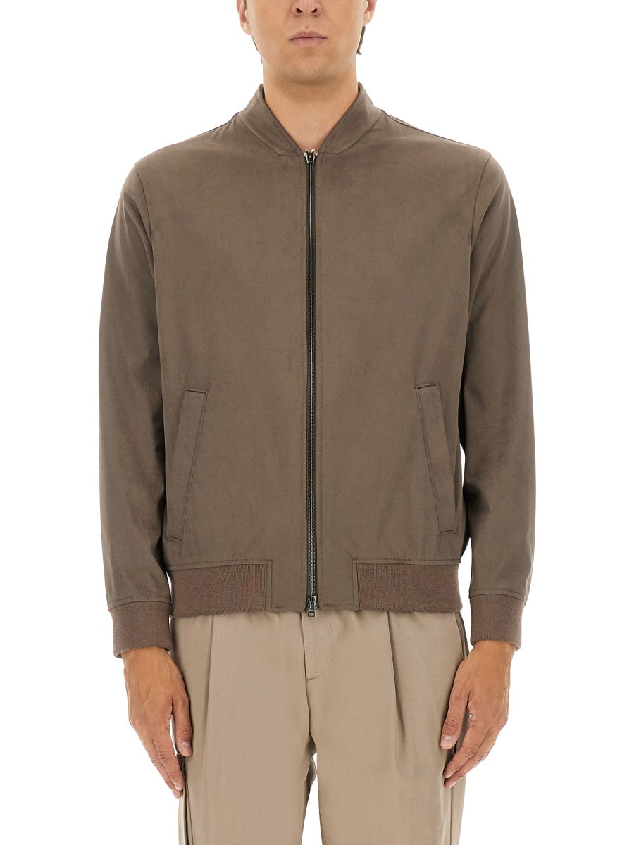 HERNO Men's Bomber Jacket in Suede Alternatives - Size 48 IT