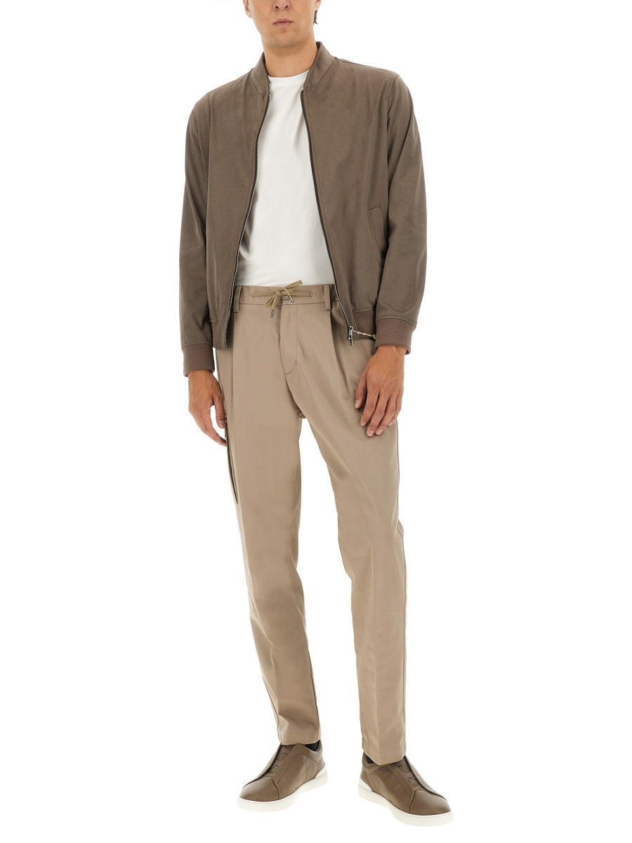 HERNO Men's Bomber Jacket in Suede Alternatives - Size 48 IT