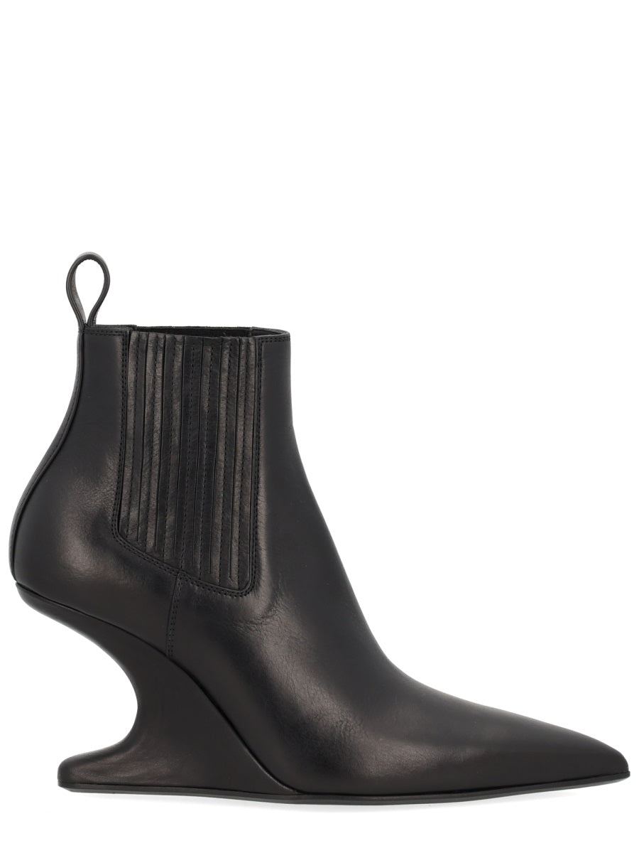 RICK OWENS Women's Leather Ankle Boots