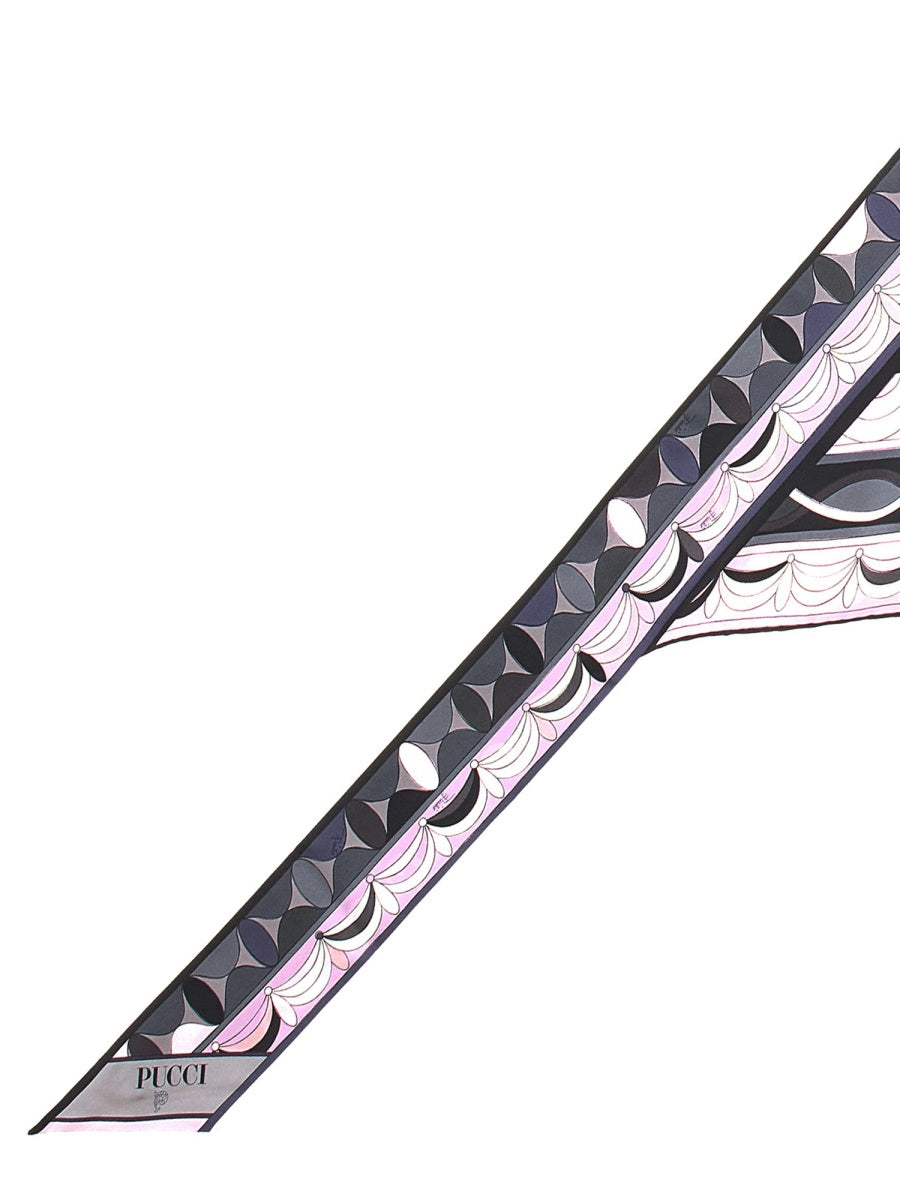 PUCCI Triangle Silk Scarf in Print Mix