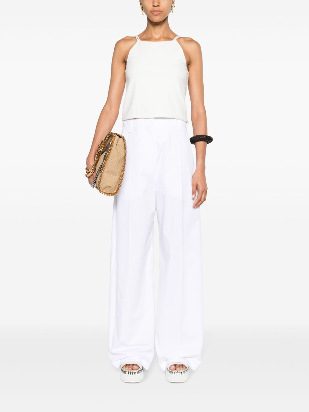 MAX MARA SPORTMAX Wide-Leg Cotton Trousers for Women