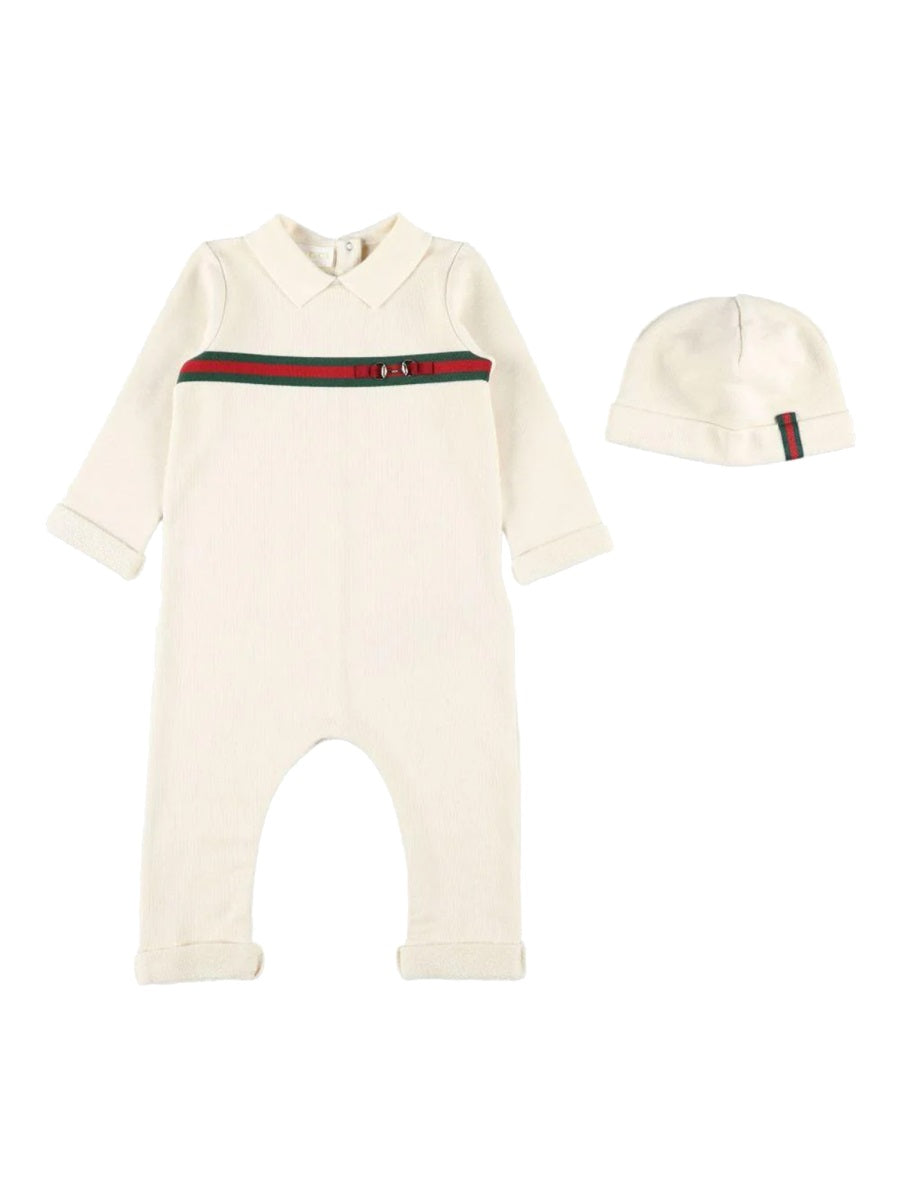 GUCCI Unisex Baby Bodysuit Set with Hat