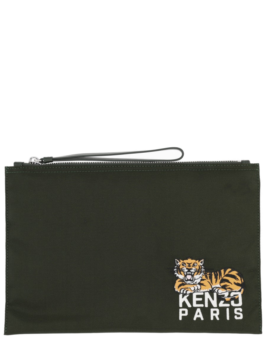 KENZO Large Happy Tiger Clutch