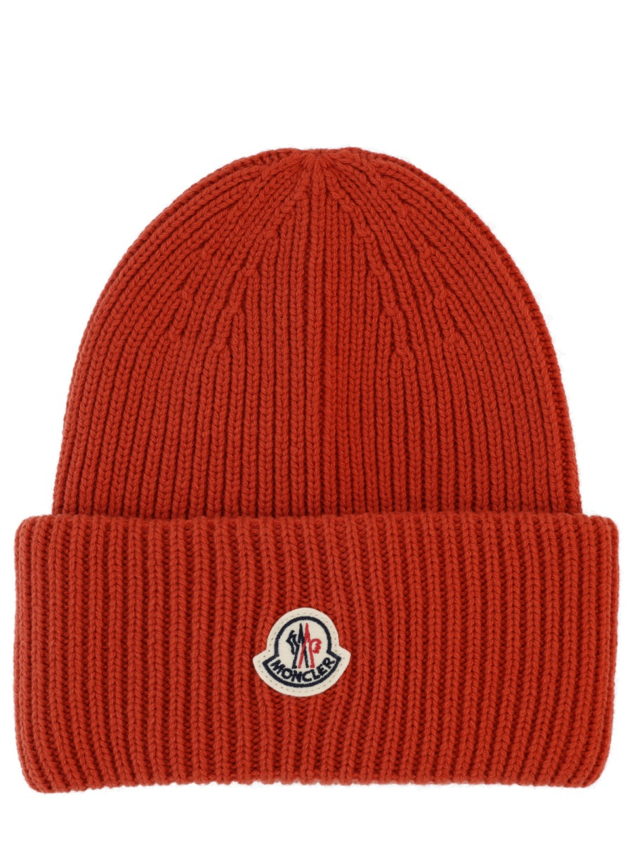 MONCLER Wool Cap with Logo