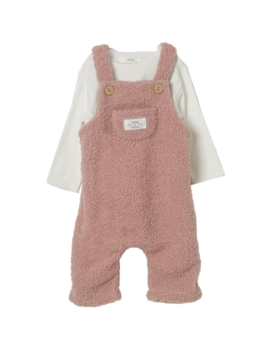TEDDY & MINOU Mini Girls' T-Shirt and Dungarees Set