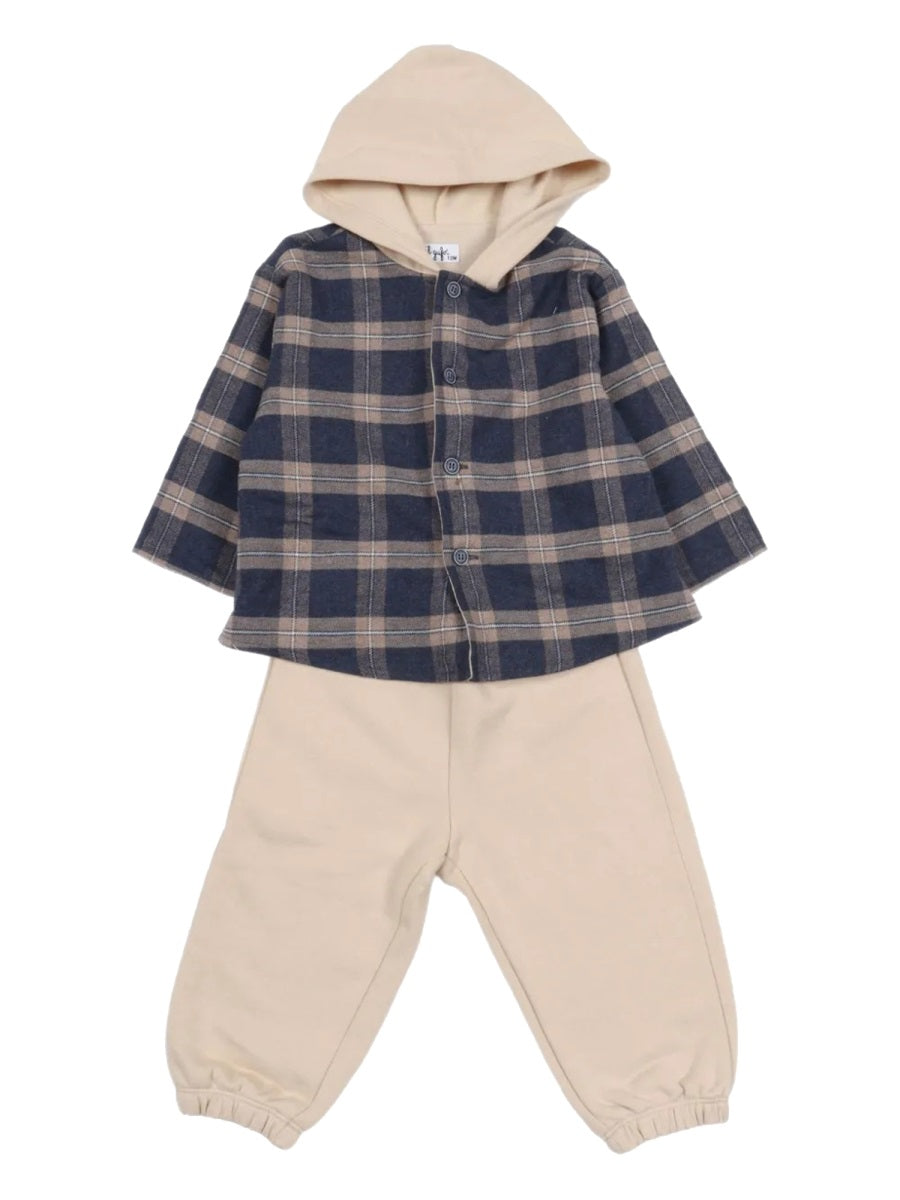 IL GUFO Mini Pants and Sweatshirt Set for Little Ones