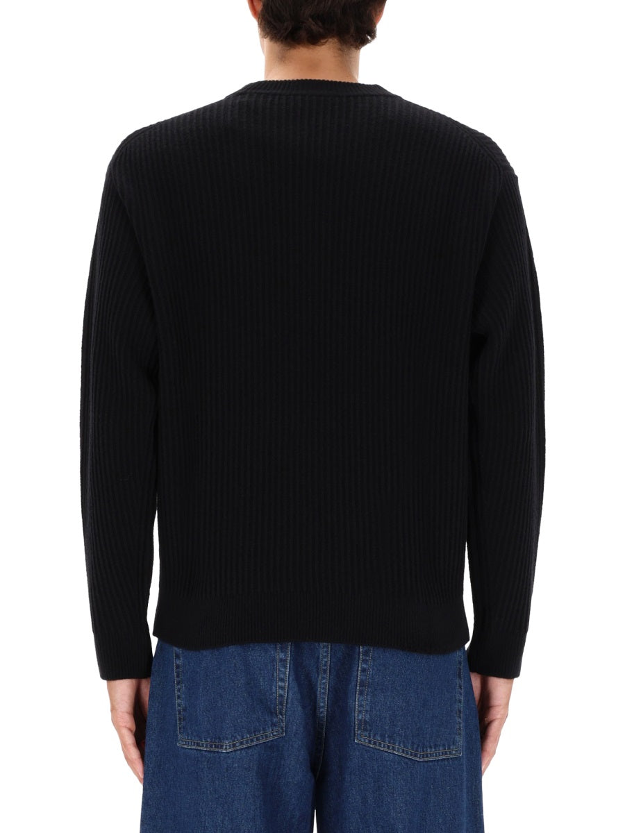 MAISON KITSUNÉ Fox Head Wool Ribbed Jumper for Men - FW25 Collection