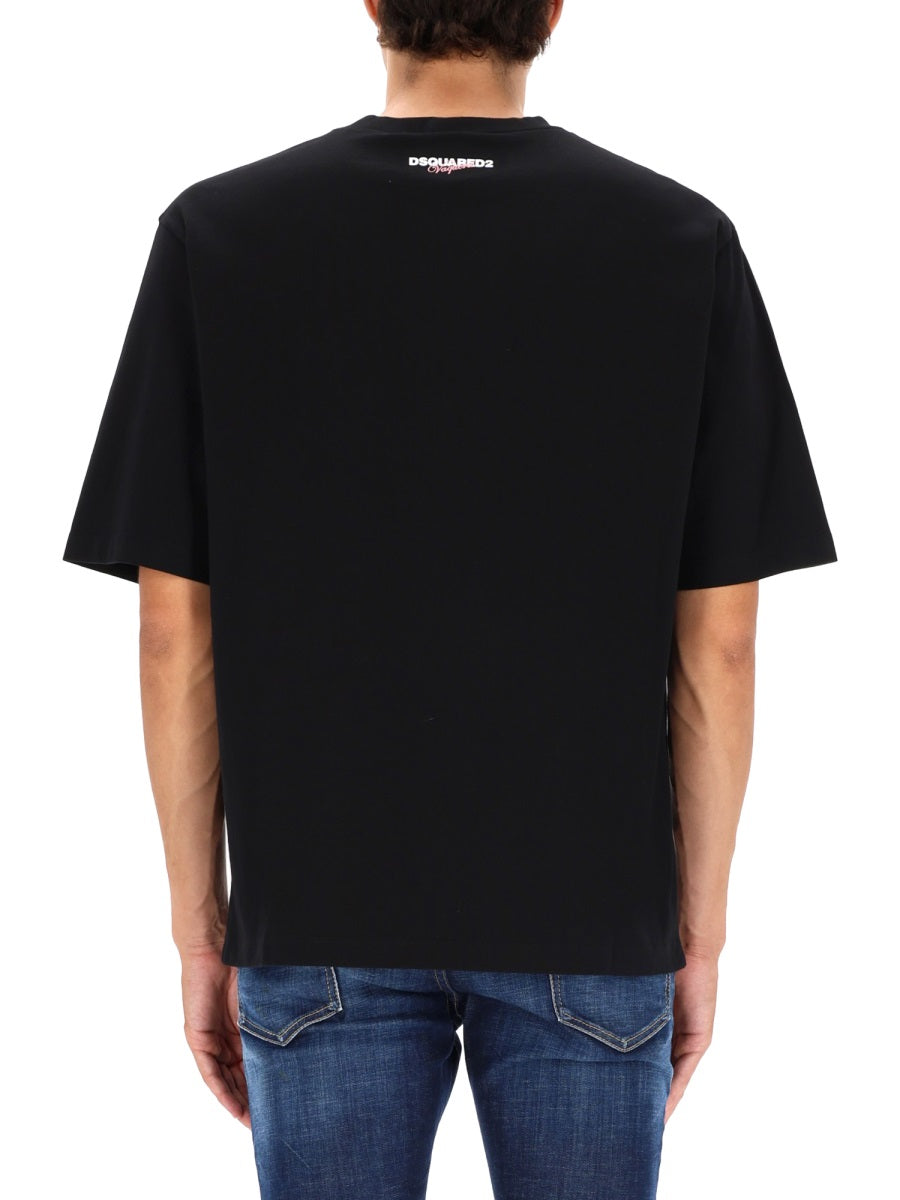 DSQUARED Premium Cotton Tee for Men - FW25 Collection