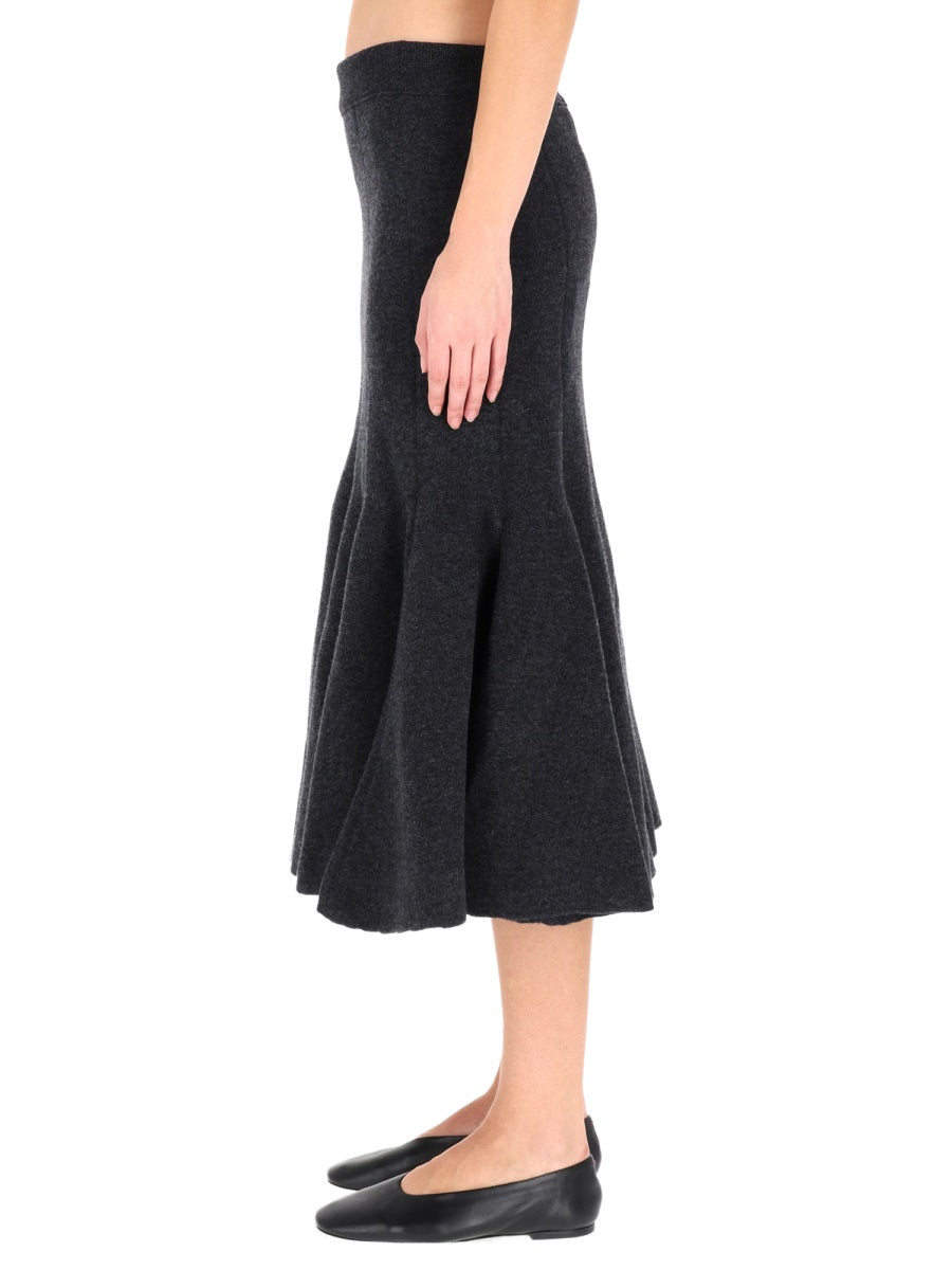 BOTTEGA VENETA Cashmere Midi Skirt - Size S