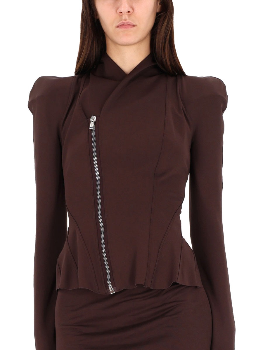 RICK OWENS LILIES Chic Layered Mini Jacket - Women's Fashion for FW25