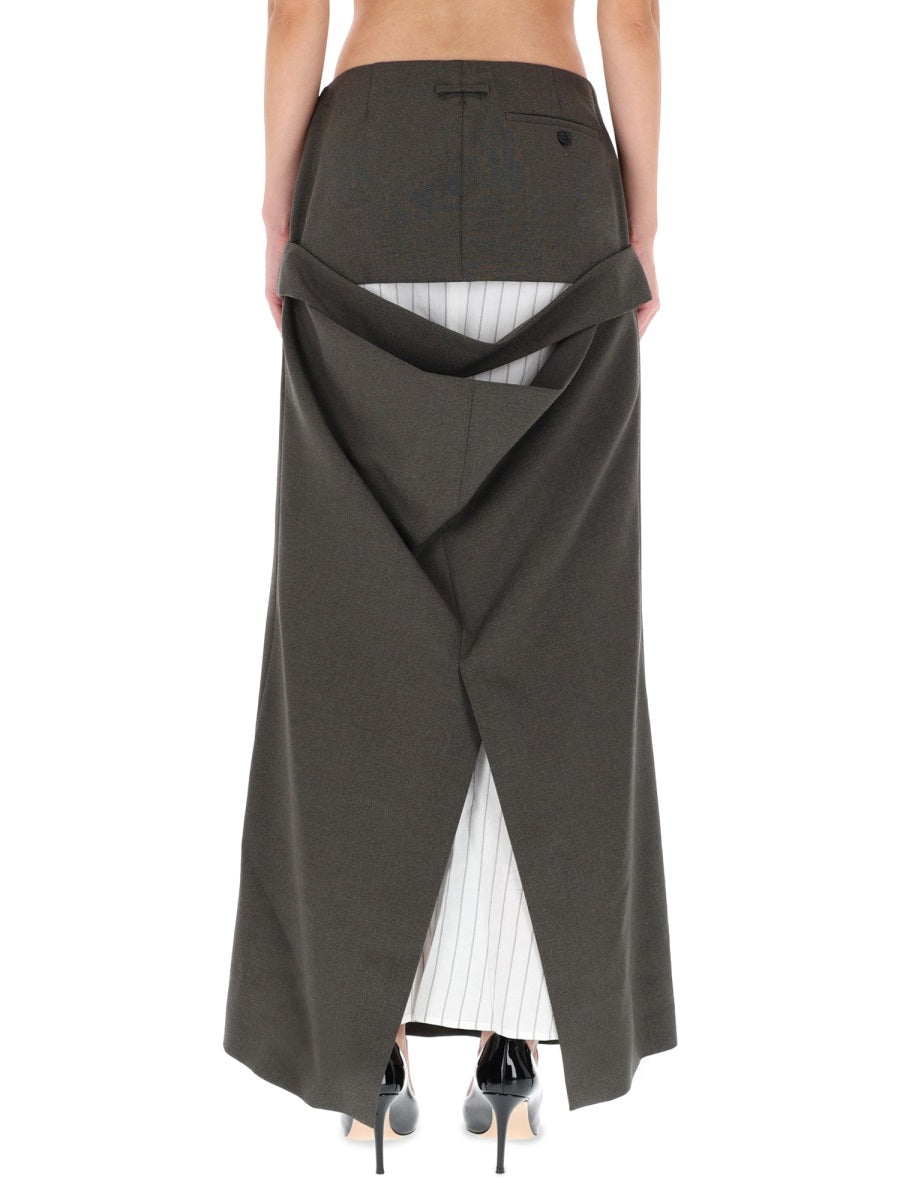 JEAN PAUL GAULTIER Deconstructed Skirt with Martingale Detail - Size 38