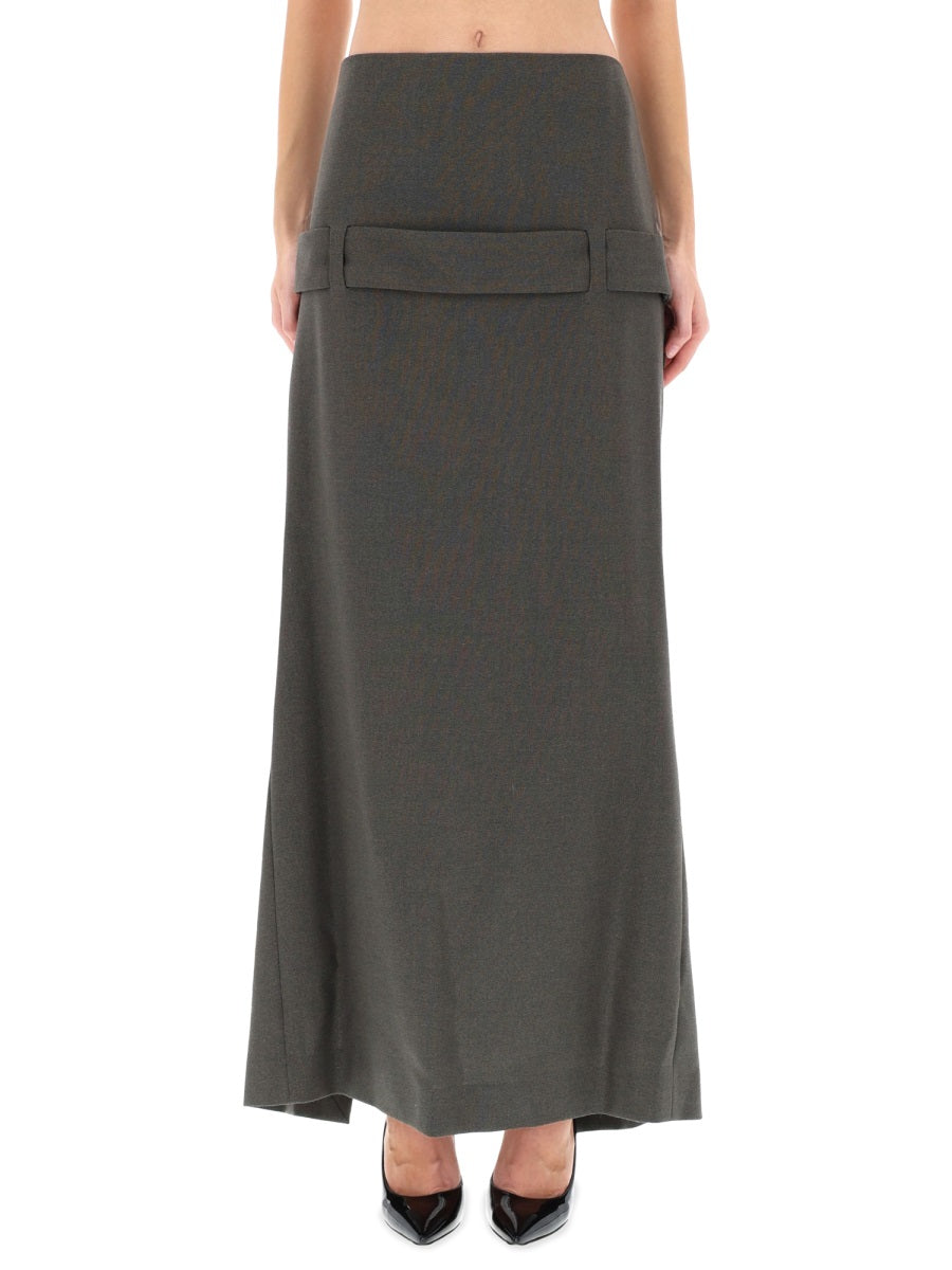 JEAN PAUL GAULTIER Deconstructed Skirt with Martingale Detail - Size 38