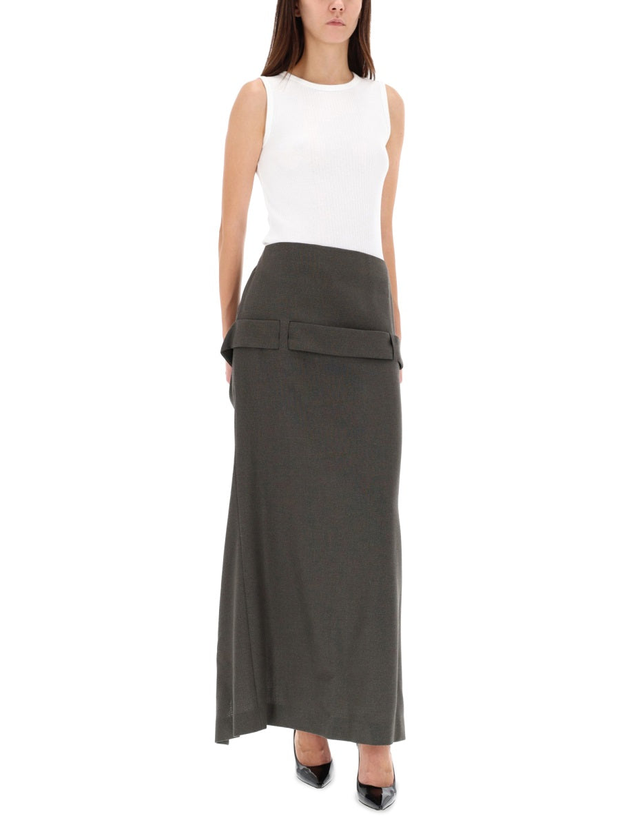 JEAN PAUL GAULTIER Deconstructed Skirt with Martingale Detail - Size 38