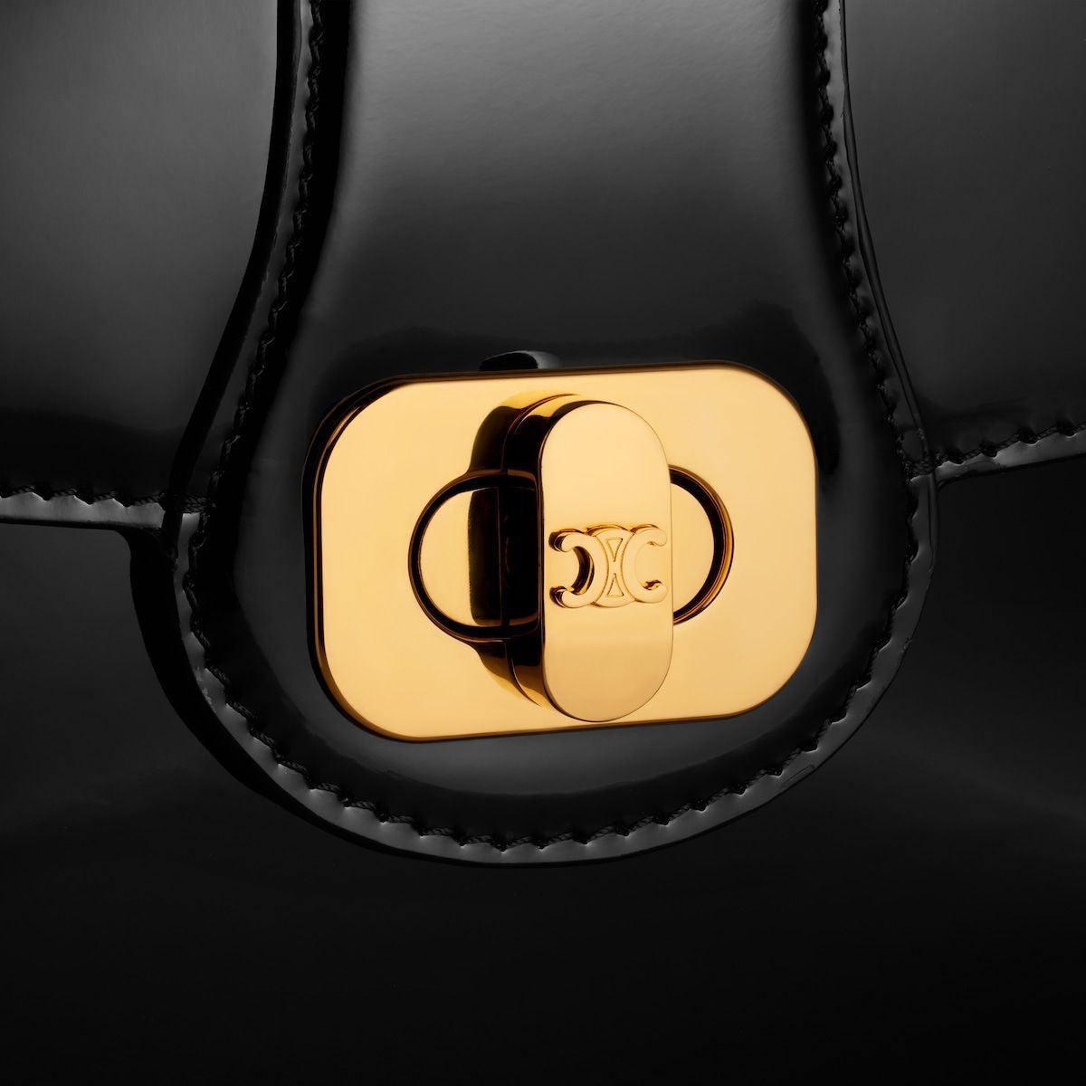 CELINE Mini Leather Shoulder Handbag