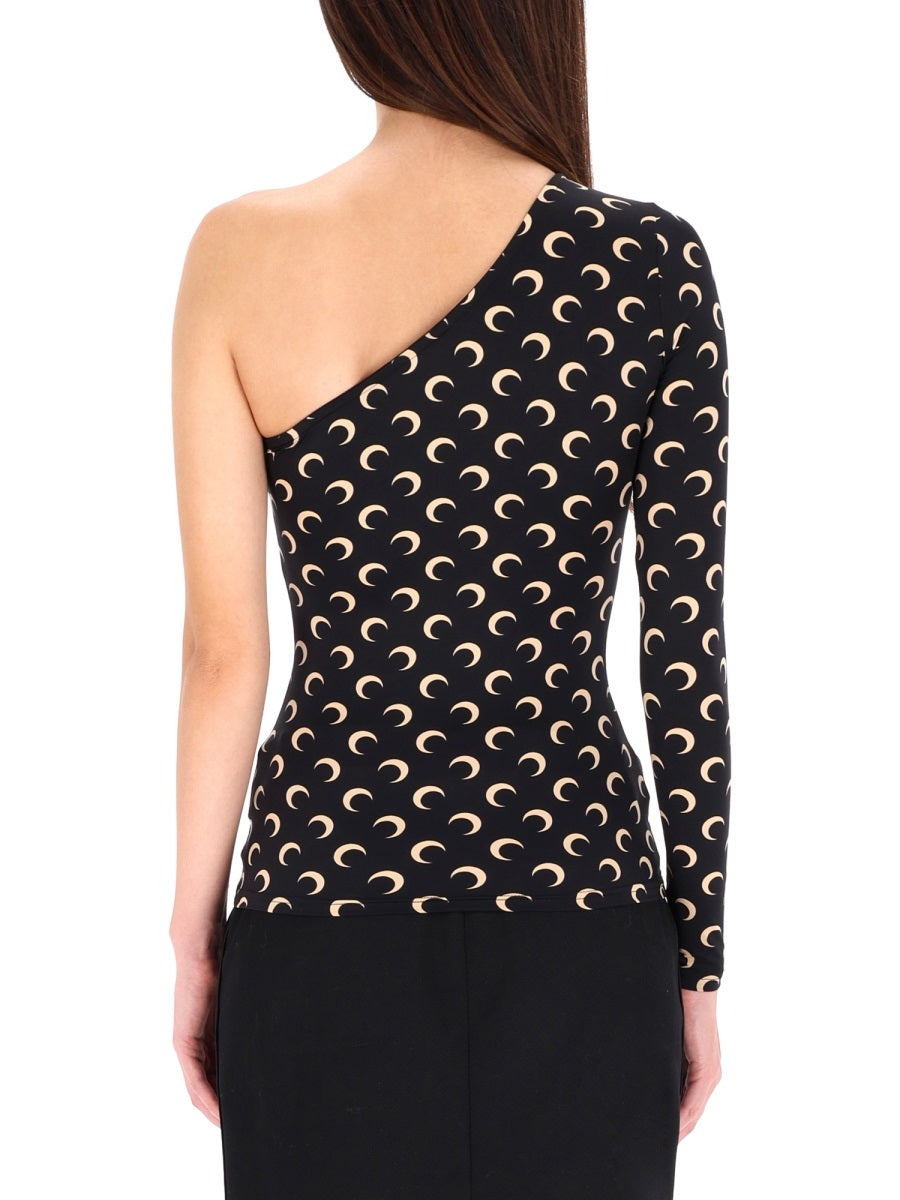 MARINE SERRE Asymmetrical Slim Fit Mini Top