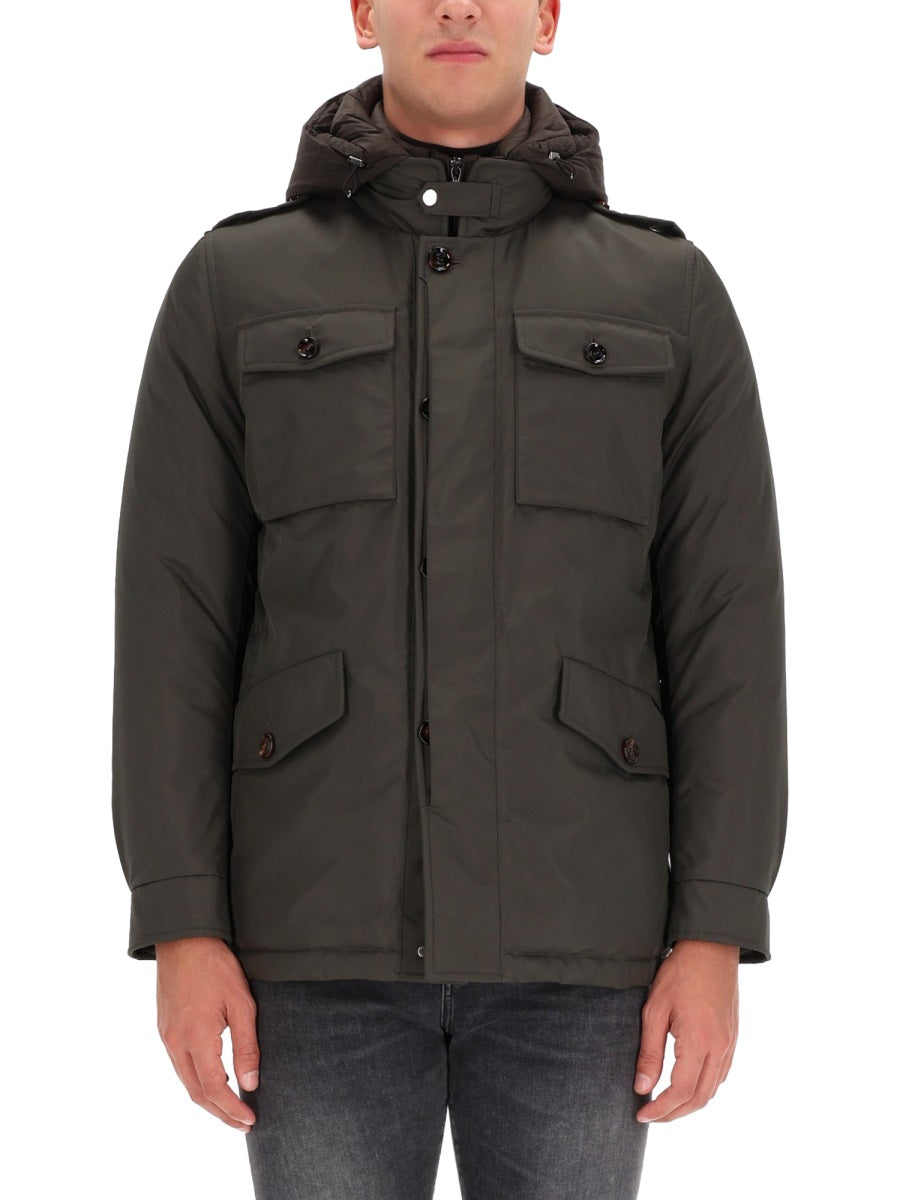 MOORER Classic Military Trench Coat for Men