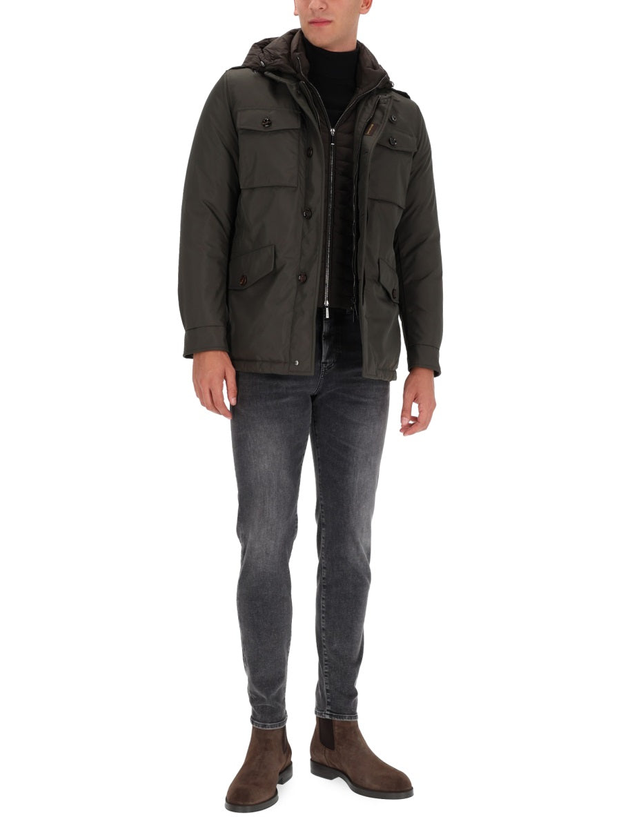 MOORER Classic Military Trench Coat for Men