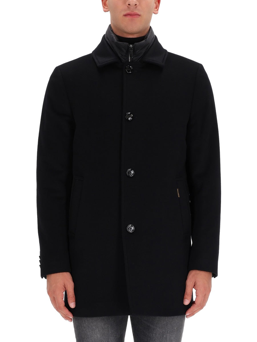 MOORER Elegant Wool-Cashmere Blend Trench Coat for Men